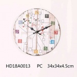34cm Glass Round Clock